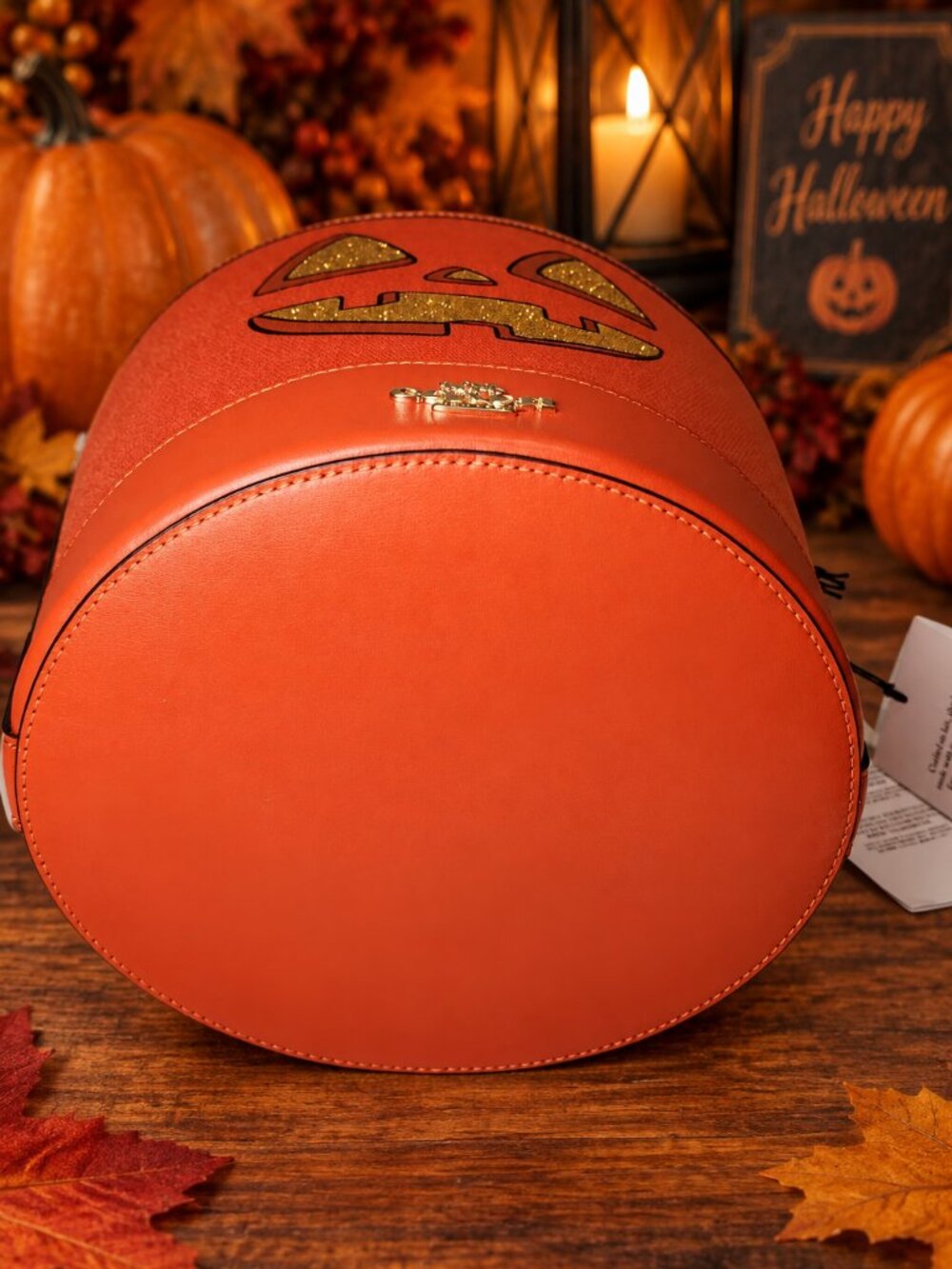 Coach Halloween Trick Or Treat Bucket Bag Pumpkin Face - Picture 3 of 4
